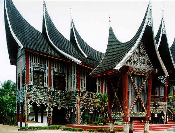 sketsa rumah utara sumatra adat TOUR   MINANGKABAU 2002 Bukittinggi Wisata Minang